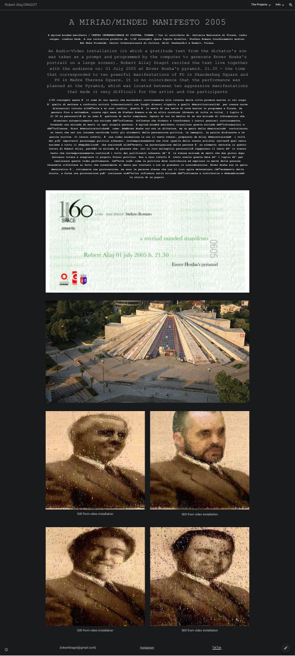 A MIRIAD : MINDED MANIFESTO 2005